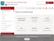 Tablet Screenshot of bip.pawonkow.pl